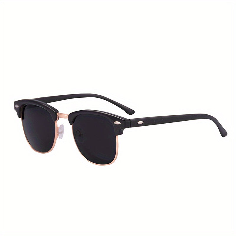 Classic Trendy Retro Eyebrow Design Polarized Sunglasses, For Men Women Outdoor Sports Party Vacation Travel Driving Fishing Supplies Photo Props, Ideal Choice For Gifts