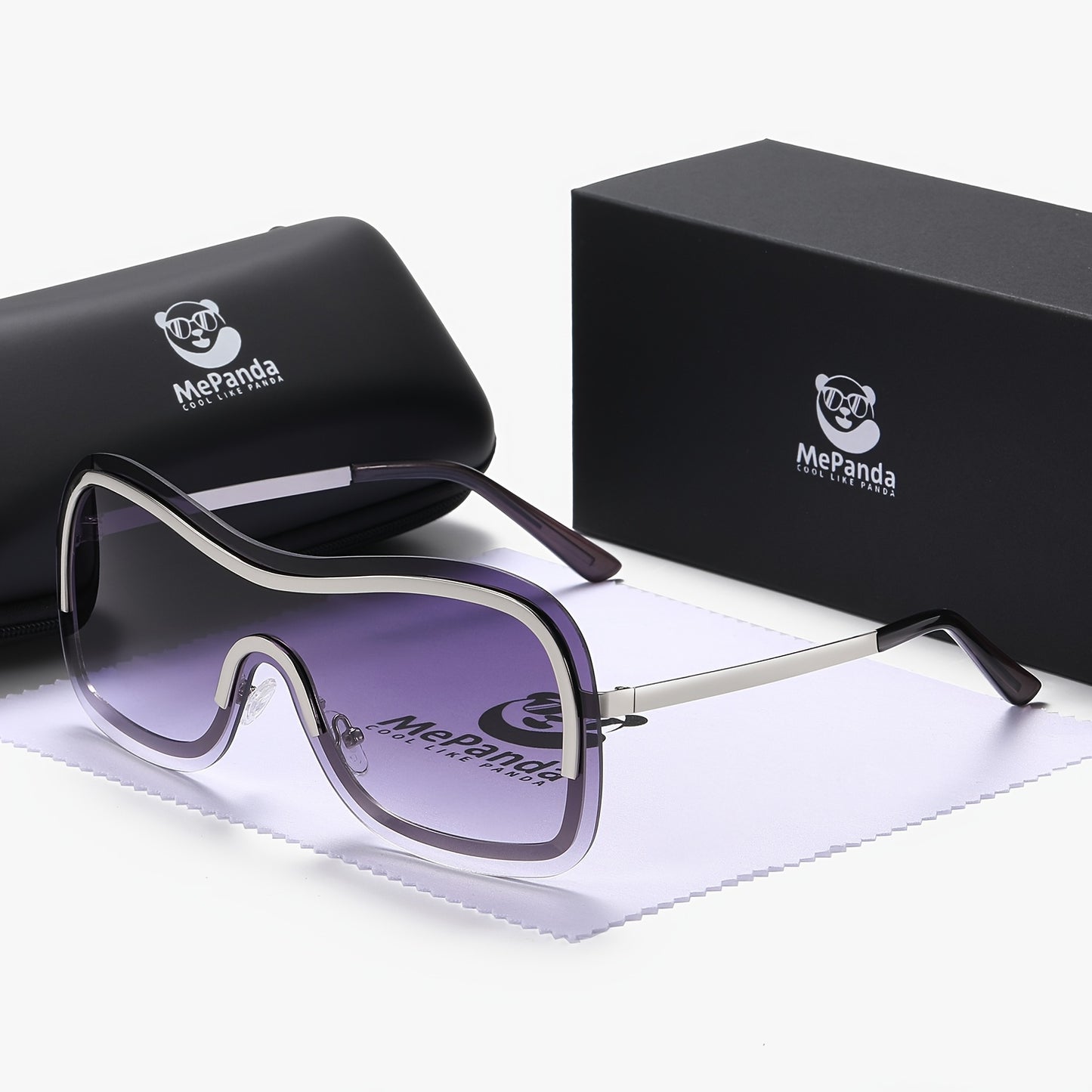 MePanda Men's All-in-One Metal Cool Sunglasses, Trendy Hip Hop Sunglasses, Ideal choice for Gifts