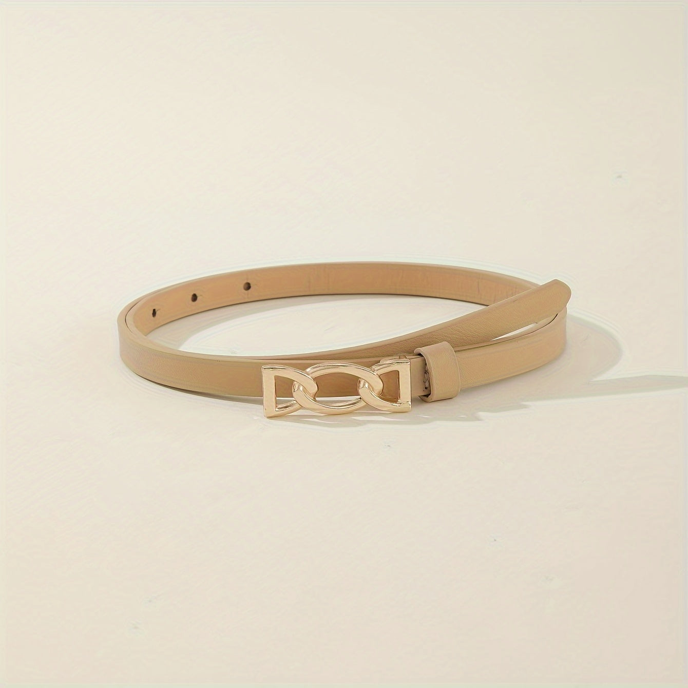 4pcs PU Leather Belts For Women Skinny Waist Belts With Metal Buckle Solid Color Simple Pin Buckle Thin Belt For Pants Jeans Dresses