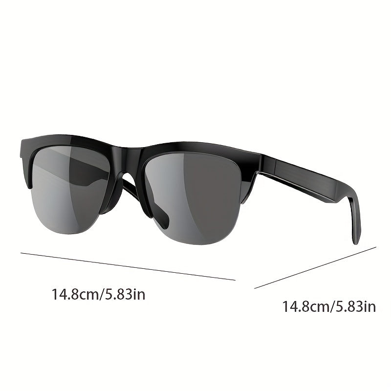 Wireless Smart Sunglasses with Dual Stereo Speakers and HD Mic for Outdoor Sports and Driving