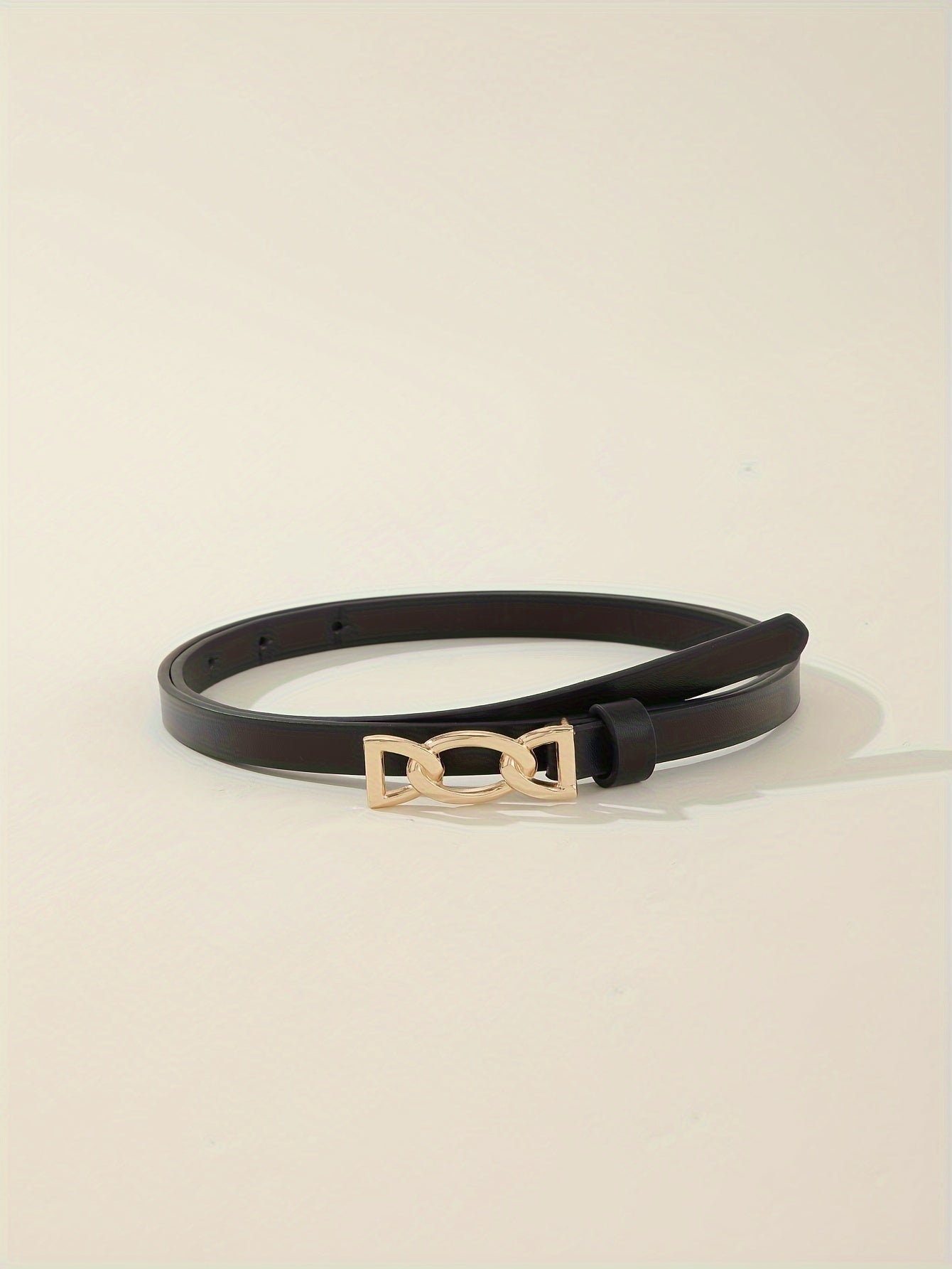 4pcs PU Leather Belts For Women Skinny Waist Belts With Metal Buckle Solid Color Simple Pin Buckle Thin Belt For Pants Jeans Dresses