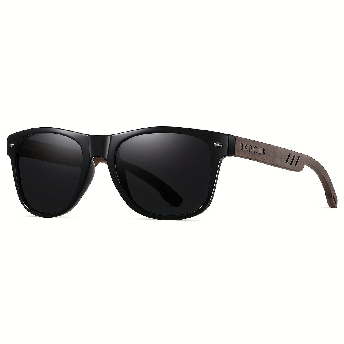 BARCUR, Classic Cool Wooden Temples Sunglasses, UV400 Polarized Sunglasses, For Men Women Holiday Outdoor Beach Vacation Travel Decors