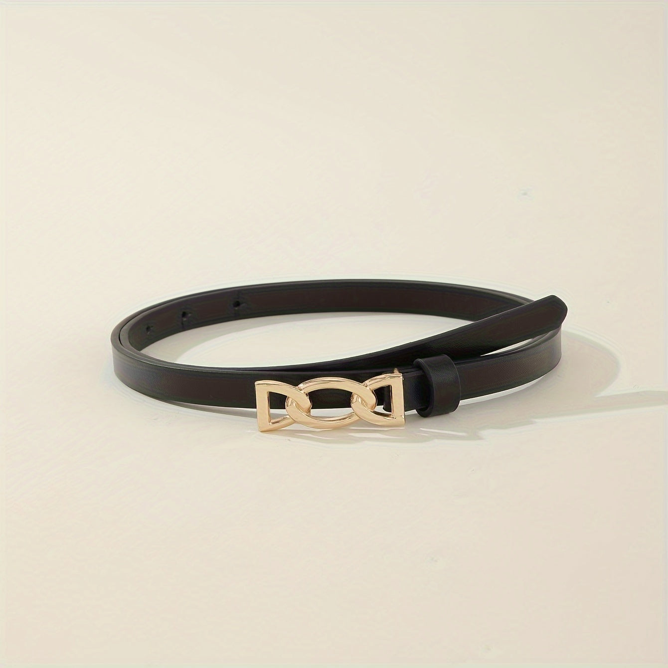 4pcs PU Leather Belts For Women Skinny Waist Belts With Metal Buckle Solid Color Simple Pin Buckle Thin Belt For Pants Jeans Dresses