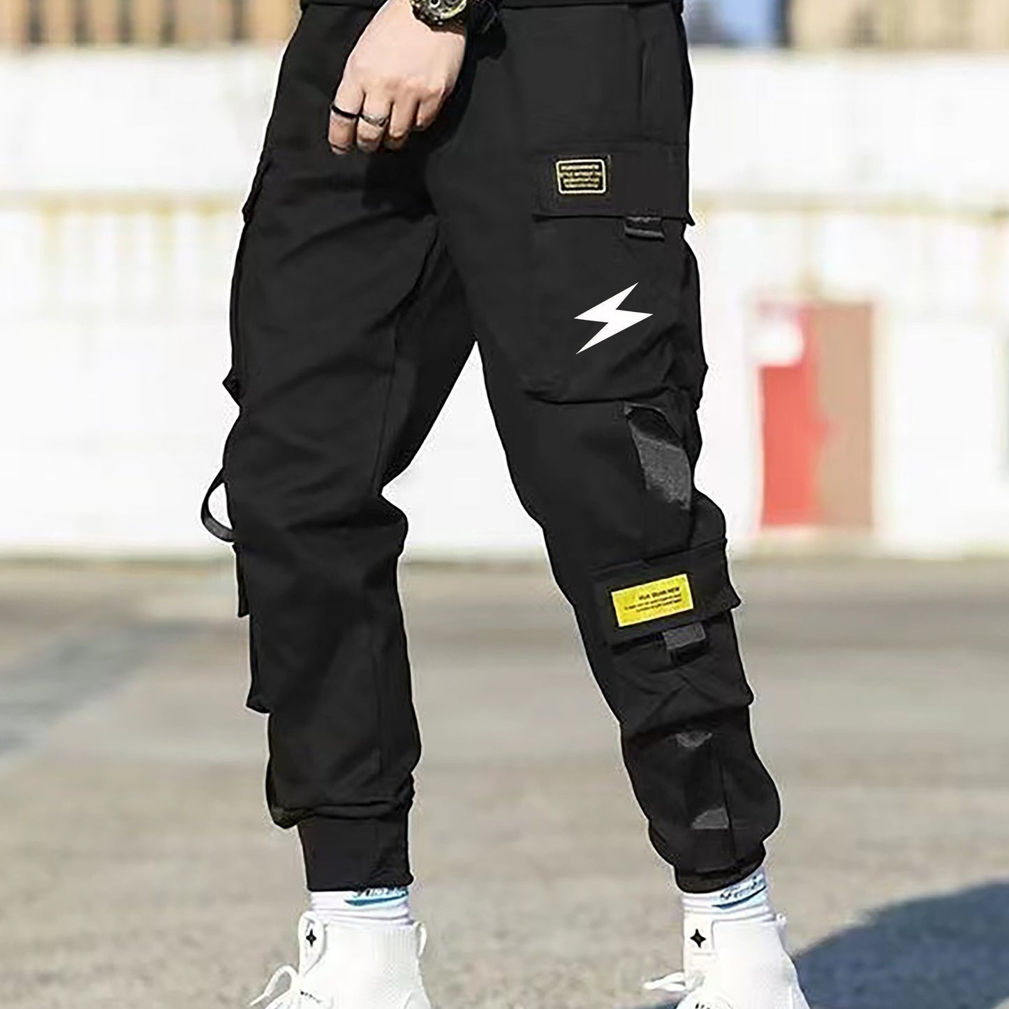 Classic Design Multi Flap Pockets Cargo Pants, Men's Casual Techwear Drawstring Cargo Pants Hip Hop Joggers For Autumn Summer Outdoor