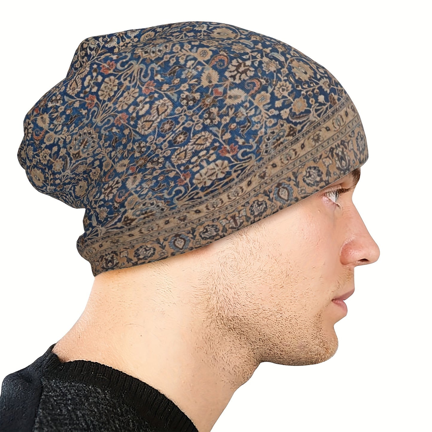 Hat Antique Tabriz Persian Rug Outdoor Caps for Men Women Bohemian Boho Style Skullies Ski Caps Soft Bonnet Hats