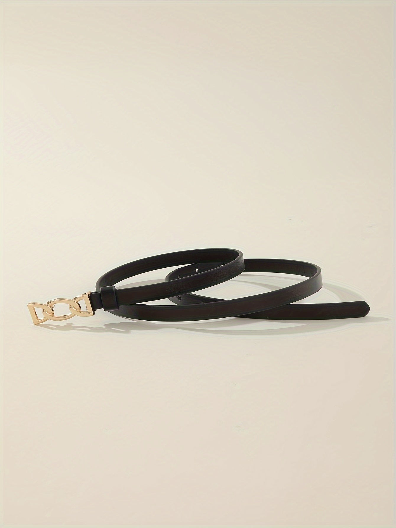 4pcs PU Leather Belts For Women Skinny Waist Belts With Metal Buckle Solid Color Simple Pin Buckle Thin Belt For Pants Jeans Dresses