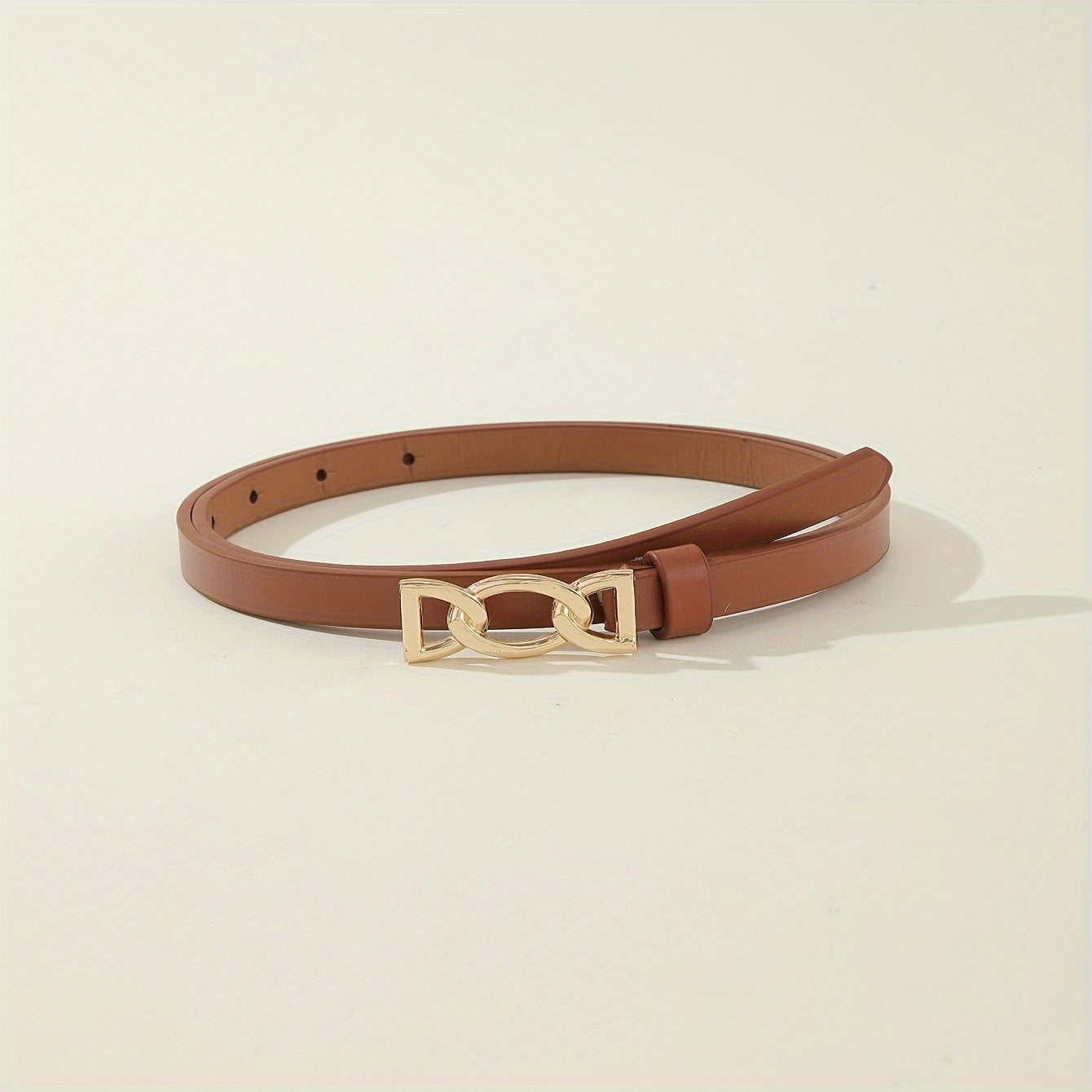 4pcs PU Leather Belts For Women Skinny Waist Belts With Metal Buckle Solid Color Simple Pin Buckle Thin Belt For Pants Jeans Dresses