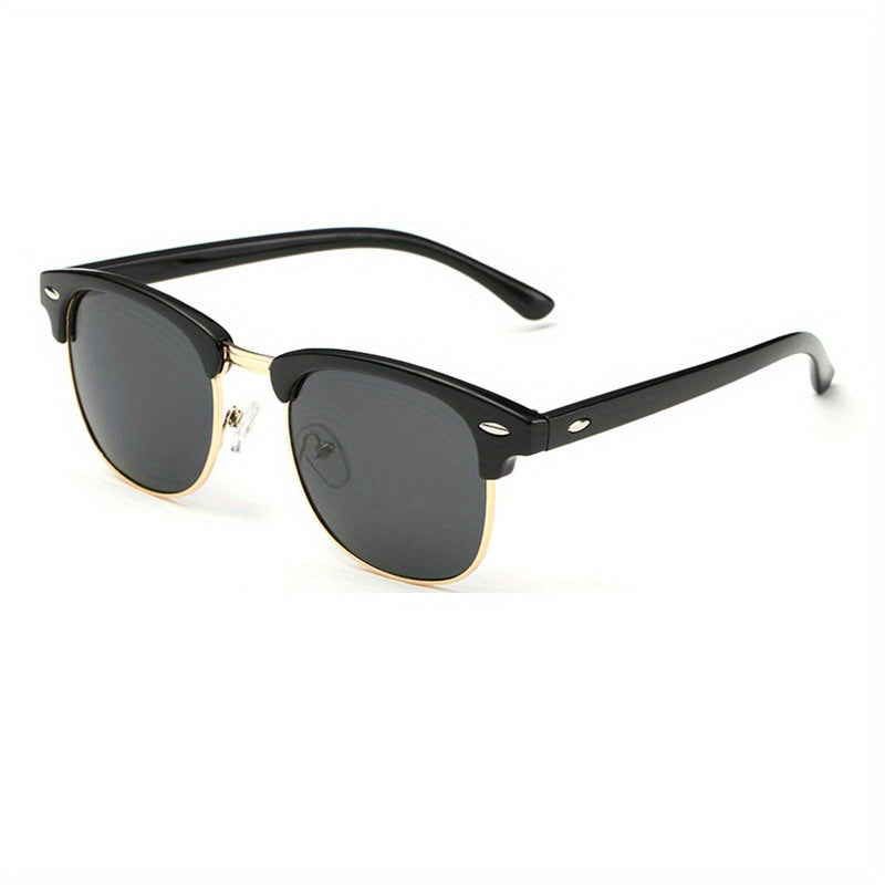 Classic Trendy Retro Eyebrow Design Polarized Sunglasses, For Men Women Outdoor Sports Party Vacation Travel Driving Fishing Supplies Photo Props, Ideal Choice For Gifts