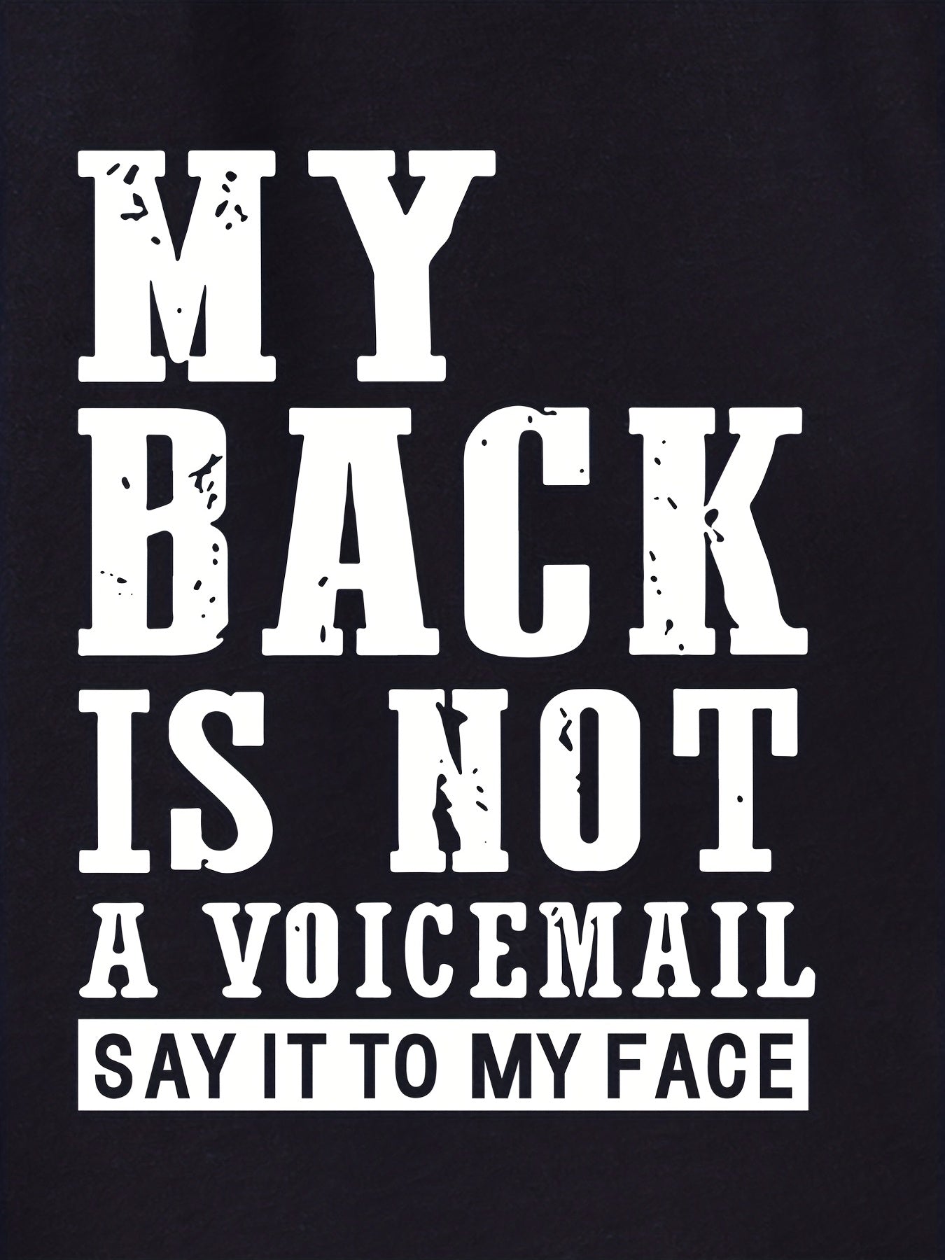 Men's Plus Size Drawstring Shorts - "MY BACK IS NOT A VOICEMAIL" Print, Oversized Black Sports Pants for Big and Tall, Elastic Waistband, Polyester, Casual Style for Spring/Summer, PLUS SIZE