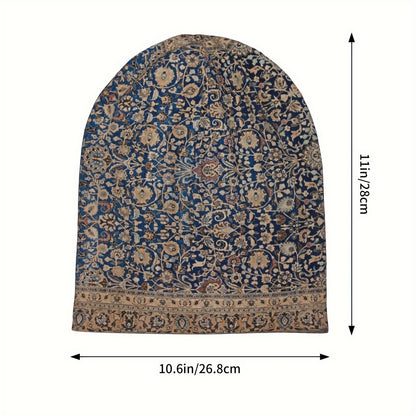 Hat Antique Tabriz Persian Rug Outdoor Caps for Men Women Bohemian Boho Style Skullies Ski Caps Soft Bonnet Hats