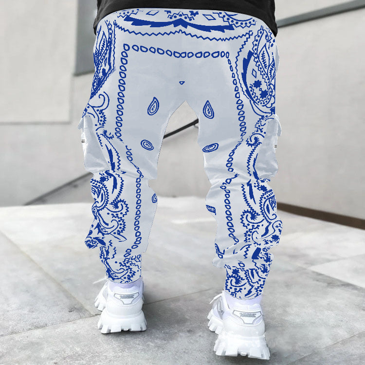Multi Pocket Loose Fit Cargo Pants, Men's Casual Street Style Joggers with Drawstring for Spring Summer Outdoor Activities