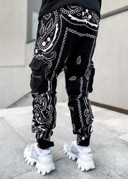 Multi Pocket Loose Fit Cargo Pants, Men's Casual Street Style Joggers with Drawstring for Spring Summer Outdoor Activities