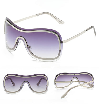 MePanda Men's All-in-One Metal Cool Sunglasses, Trendy Hip Hop Sunglasses, Ideal choice for Gifts