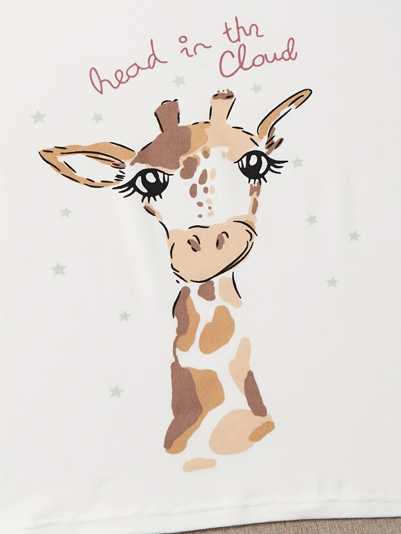 Giraffe Print Pajama Set - Short Sleeve Crew Neck Top & Leopard Shorts or Pants - Soft, Stylish Womens Sleepwear & Loungewear for Nighttime Chic and Casual Comfort