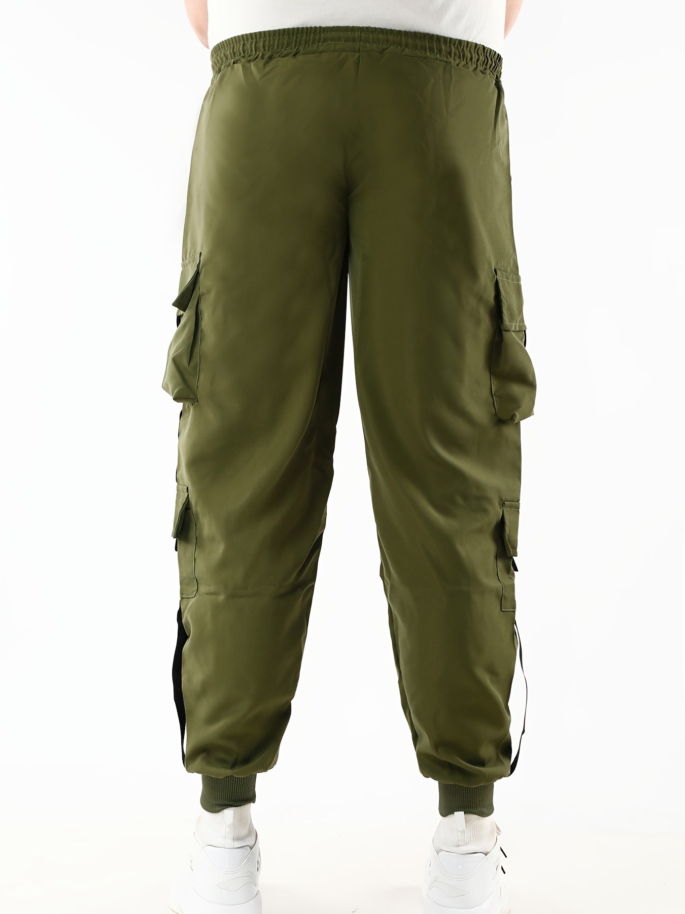 Classic Design Multi Flap Pockets Cargo Pants, Men's Casual Techwear Drawstring Cargo Pants Hip Hop Joggers For Autumn Summer Outdoor