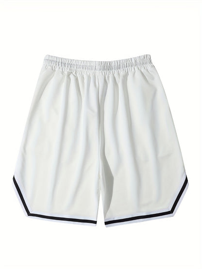 Men's Streetwear Shorts, Graphic Drawstring Stretchy Short Pants For Comfort & Casual Chic Style, Summer Clothings Men's Fashion Outfits