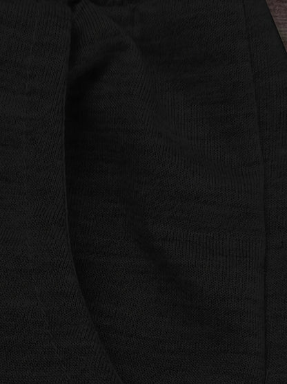 "I'm Not Rude" Cotton Sweatpants, Men's Casual Solid Color Loose Fit Slightly Stretch Drawstring Pants For Spring Summer