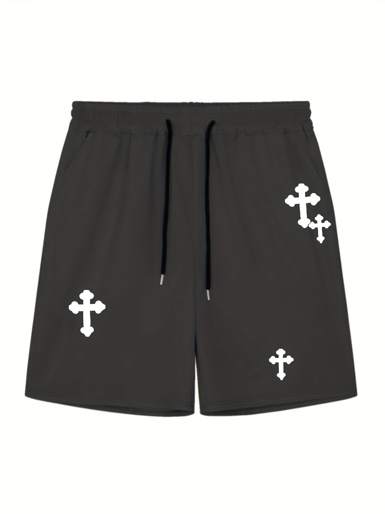 Stretchy Graphic Drawstring Shorts - Men's Comfortable Streetwear Pants for Casual Chic Style, Summer Fashion Outfits with Elastic Waistband and Relaxed Fit