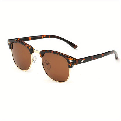 Classic Trendy Retro Eyebrow Design Polarized Sunglasses, For Men Women Outdoor Sports Party Vacation Travel Driving Fishing Supplies Photo Props, Ideal Choice For Gifts
