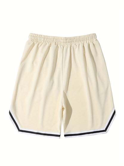 Men's Streetwear Shorts, Graphic Drawstring Stretchy Short Pants For Comfort & Casual Chic Style, Summer Clothings Men's Fashion Outfits