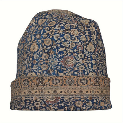 Hat Antique Tabriz Persian Rug Outdoor Caps for Men Women Bohemian Boho Style Skullies Ski Caps Soft Bonnet Hats