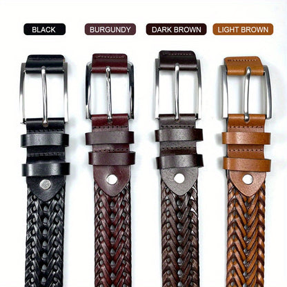 Men's Casual Sports Hollow Woven Belt Leather Pants Jeans Belt, Ideal choice for Gifts