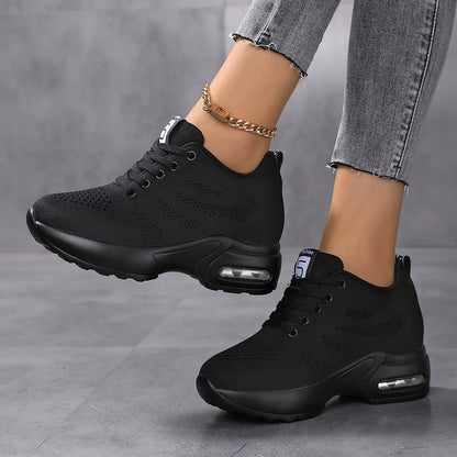Local Us Stock 2025 Trending Products Walking Shoes Wedge Sneakers for Women and Ladies Sports Shoes Height Increasing Insoles