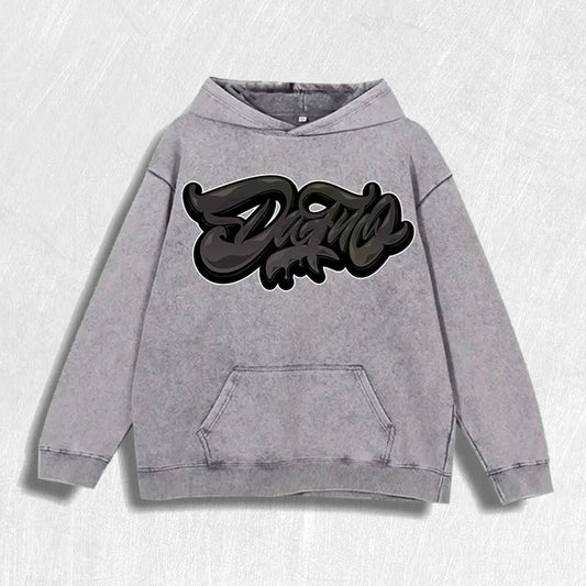 Dogma Graphic Vintage Washed 100% Cotton Hoodie, 7 Colors, US Warehouse