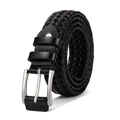 Men's Casual Sports Hollow Woven Belt Leather Pants Jeans Belt, Ideal choice for Gifts