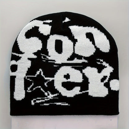 Men's Y2K Beanie Cap, Hip Hop 90s Fashion Decoration Warm Knitted Beanies Caps, Hats Unisex, Ideal Choice For Gifts
