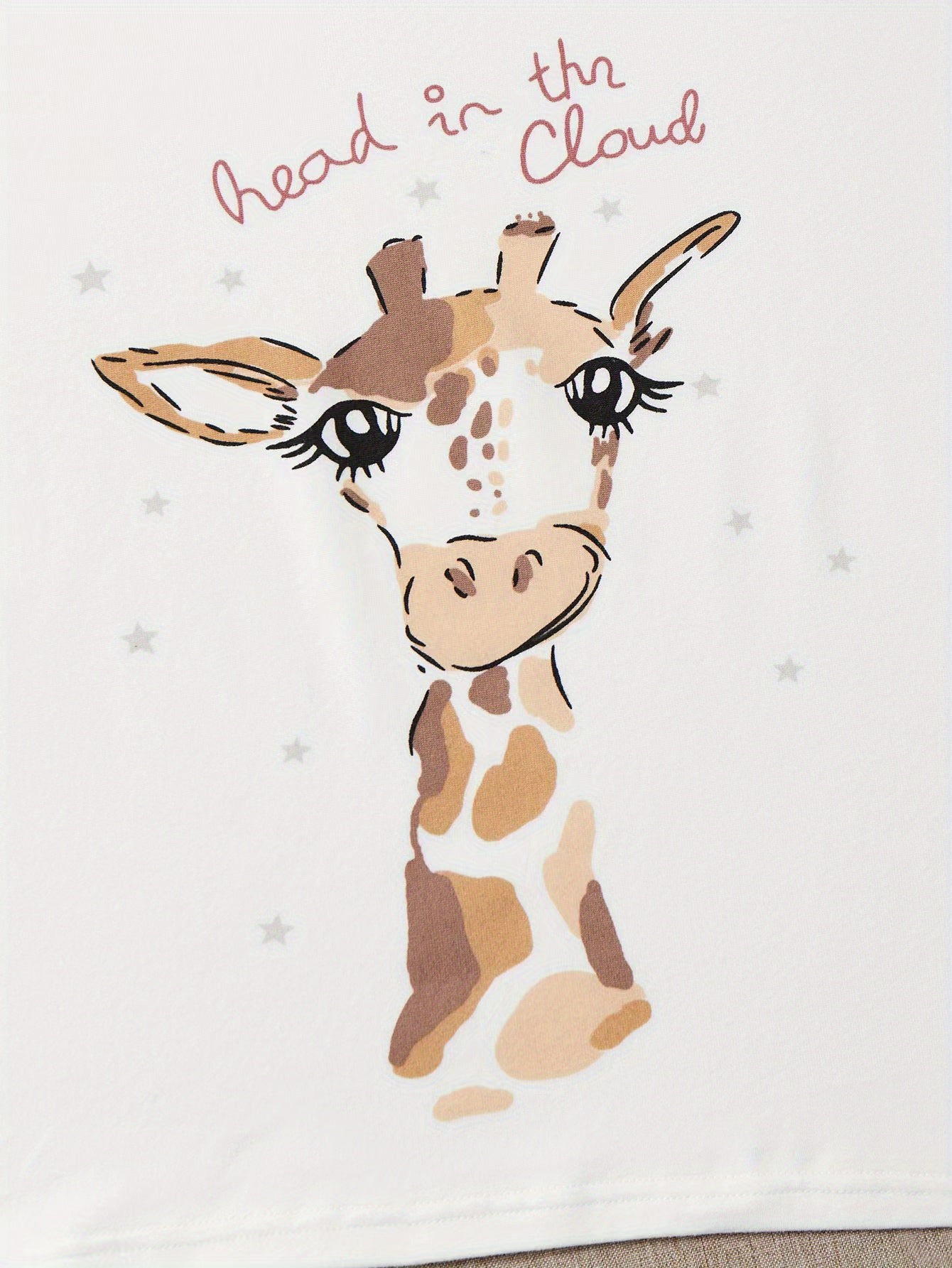 Giraffe Print Pajama Set - Short Sleeve Crew Neck Top & Leopard Shorts or Pants - Soft, Stylish Womens Sleepwear & Loungewear for Nighttime Chic and Casual Comfort