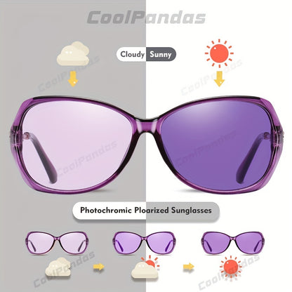 Fashion Design HD Photochromic Sunglasses For Women Polarized Glasses Driving Travel Oversized Ultralight Luxury Ladies Eyewear best gifts for Mother's Day