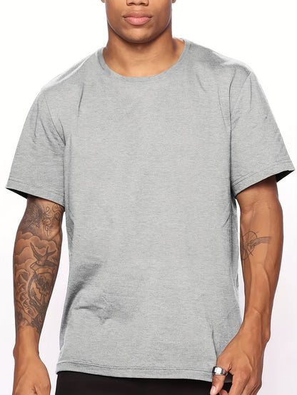 Duck Print, Men's Graphic Design Crew Neck T-shirt, Casual Comfy Tees Tshirts For Summer, Men's Clothing Tops For Daily Vacation Resorts