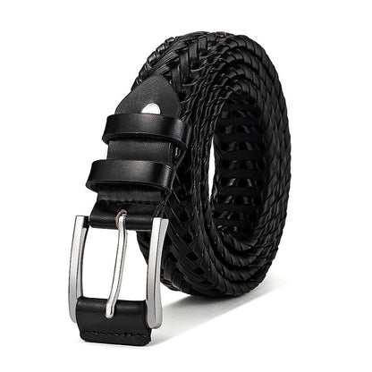 Men's Casual Sports Hollow Woven Belt Leather Pants Jeans Belt, Ideal choice for Gifts