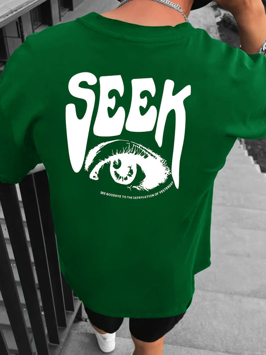 Eye Print, Men's Graphic Design Crew Neck Active T-shirt, Casual Comfy Tees Tshirts For Summer, Men's Clothing Tops For Daily Gym Workout Running
