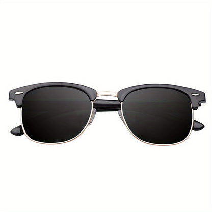 Classic Trendy Retro Eyebrow Design Polarized Sunglasses, For Men Women Outdoor Sports Party Vacation Travel Driving Fishing Supplies Photo Props, Ideal Choice For Gifts