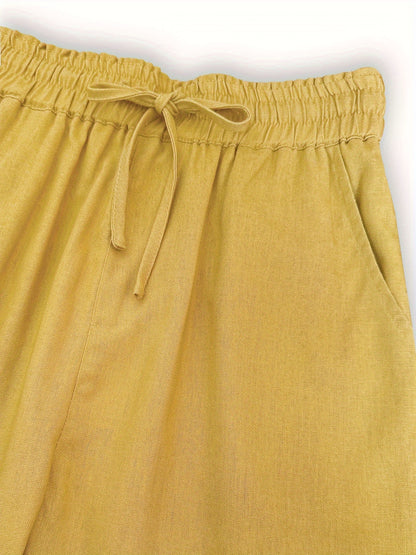 Women's Casual Wide Leg Pants with Elastic Waist for Comfortable Spring and Summer Wear