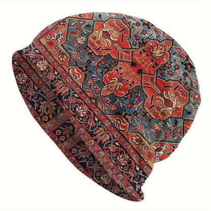 Hat Antique Tabriz Persian Rug Outdoor Caps for Men Women Bohemian Boho Style Skullies Ski Caps Soft Bonnet Hats