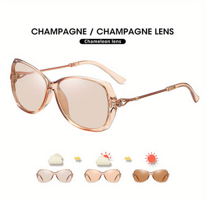 Fashion Design HD Photochromic Sunglasses For Women Polarized Glasses Driving Travel Oversized Ultralight Luxury Ladies Eyewear best gifts for Mother's Day