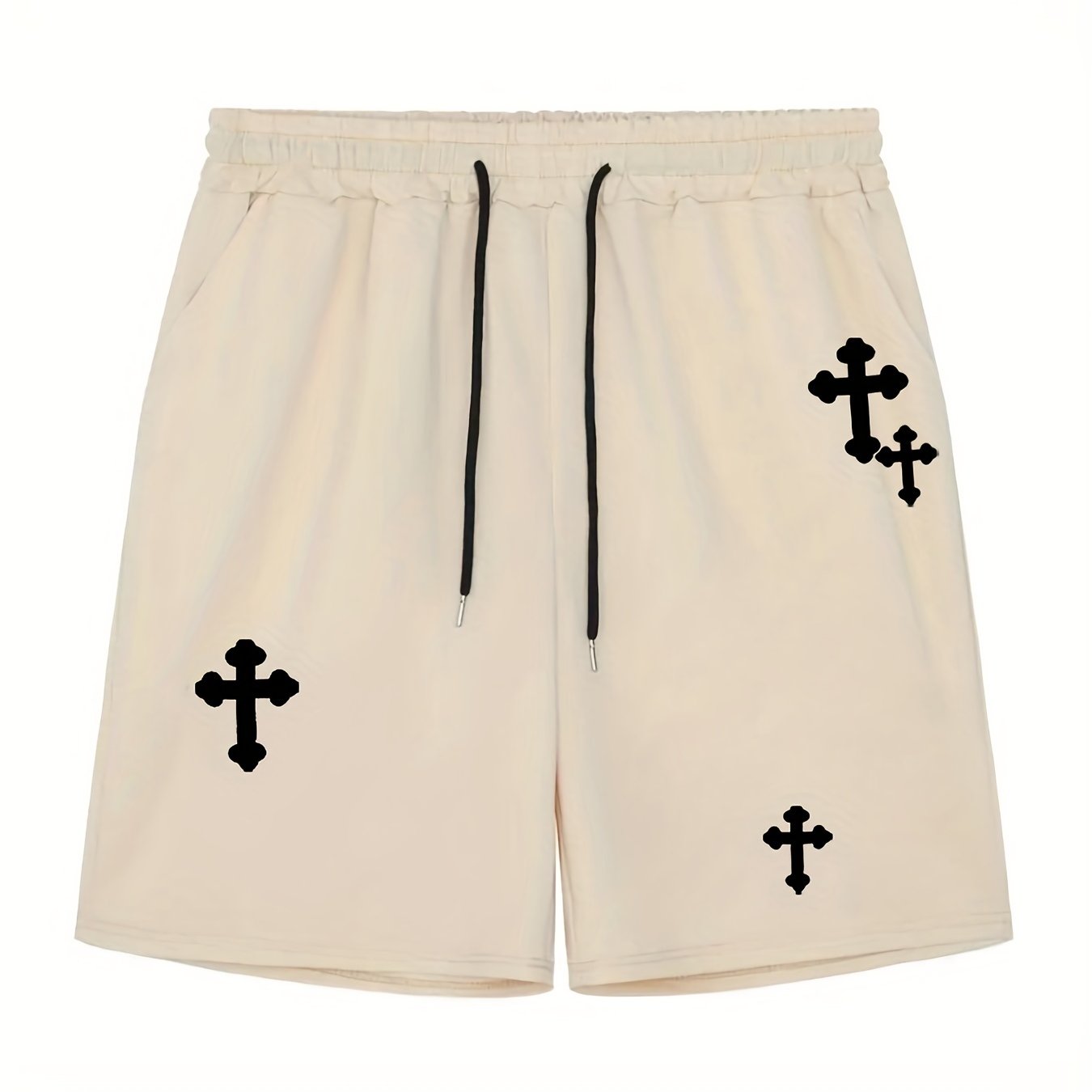 Stretchy Graphic Drawstring Shorts - Men's Comfortable Streetwear Pants for Casual Chic Style, Summer Fashion Outfits with Elastic Waistband and Relaxed Fit