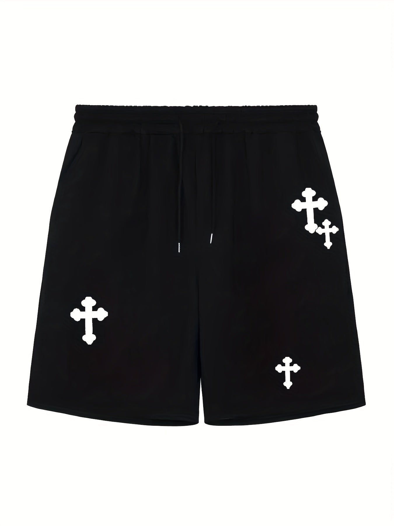 Stretchy Graphic Drawstring Shorts - Men's Comfortable Streetwear Pants for Casual Chic Style, Summer Fashion Outfits with Elastic Waistband and Relaxed Fit