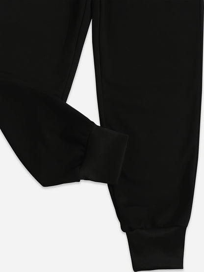 Two Pack Pants, Solid Drawstring High Waisted Sweatpants, Casual Every Day Pants, Women's Clothing