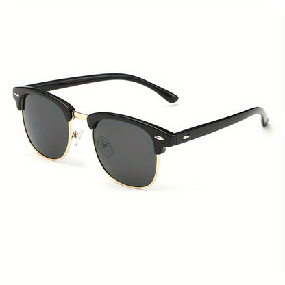 Classic Trendy Retro Eyebrow Design Polarized Sunglasses, For Men Women Outdoor Sports Party Vacation Travel Driving Fishing Supplies Photo Props, Ideal Choice For Gifts