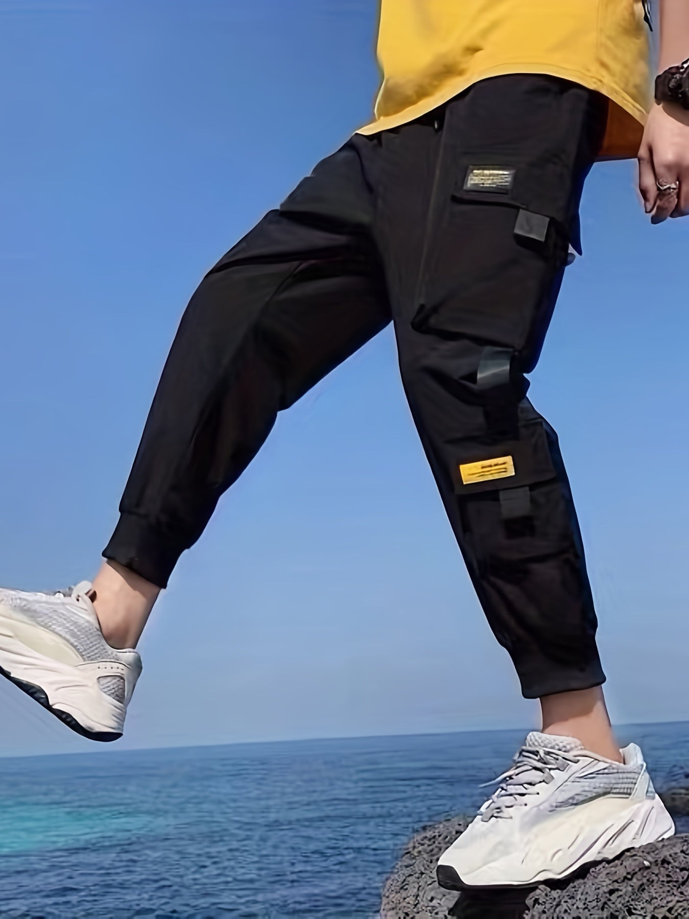 Classic Design Multi Flap Pockets Cargo Pants, Men's Casual Techwear Drawstring Cargo Pants Hip Hop Joggers For Autumn Summer Outdoor