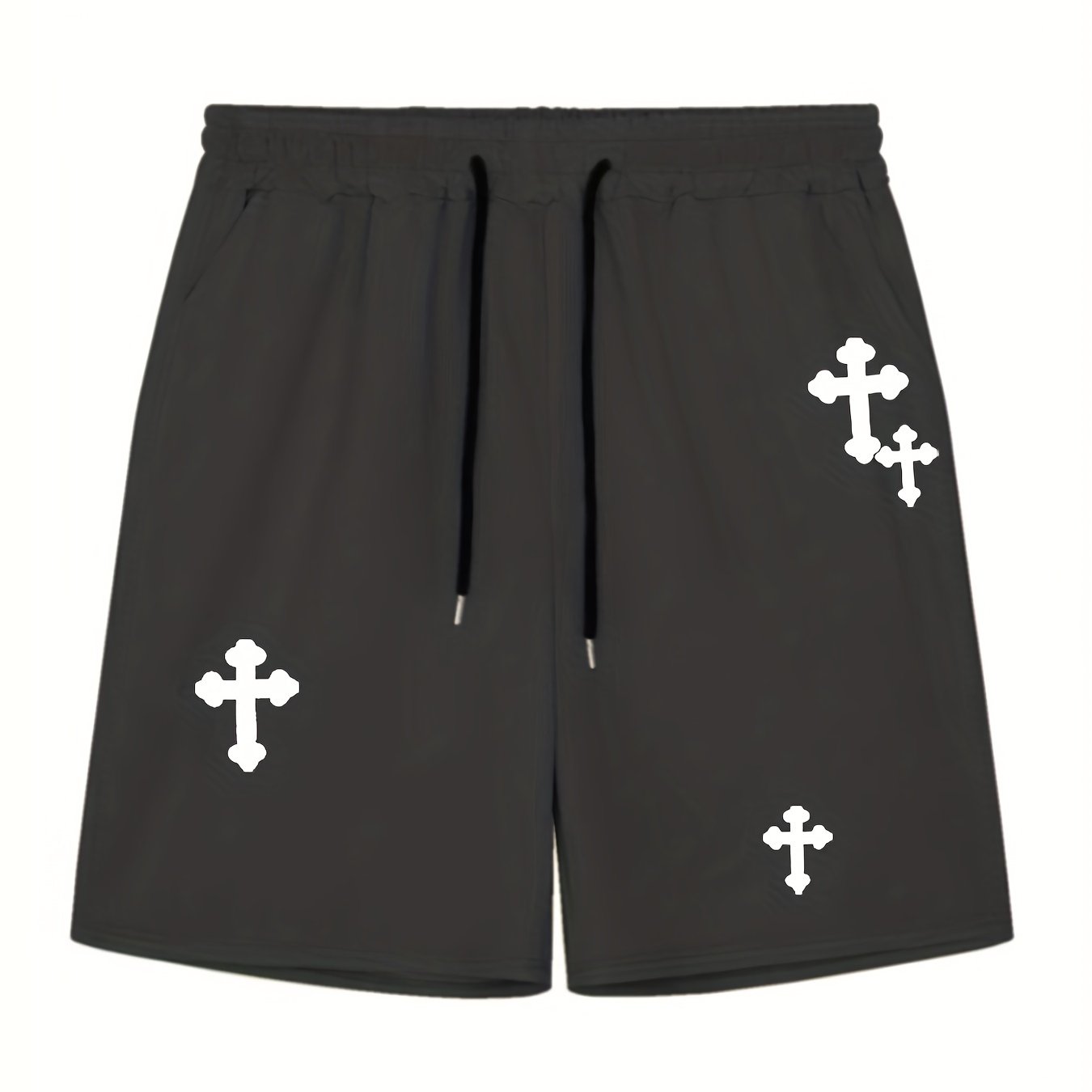 Stretchy Graphic Drawstring Shorts - Men's Comfortable Streetwear Pants for Casual Chic Style, Summer Fashion Outfits with Elastic Waistband and Relaxed Fit